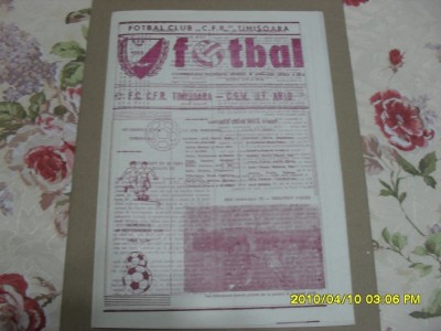 program CFR Timisoara - UTA foto