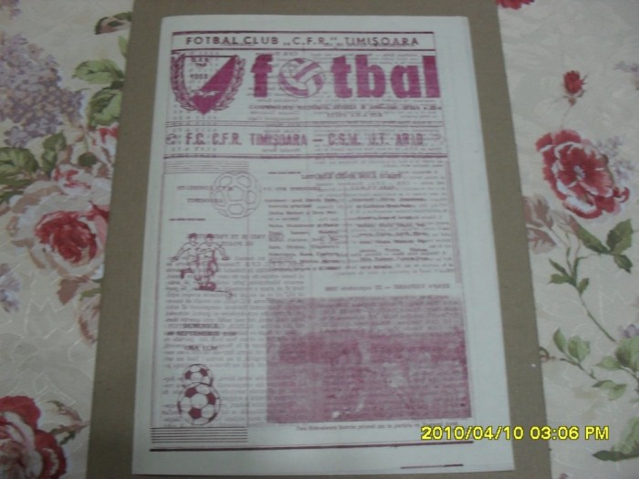 program CFR Timisoara - UTA