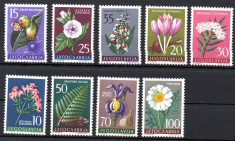 JUGOSLAVIA 1957, Flora, serie neuzata, MNH foto