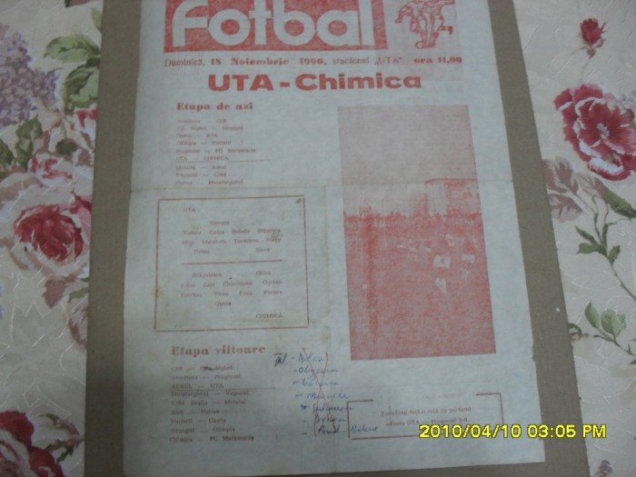 program UTA - Chimica Tirnaveni