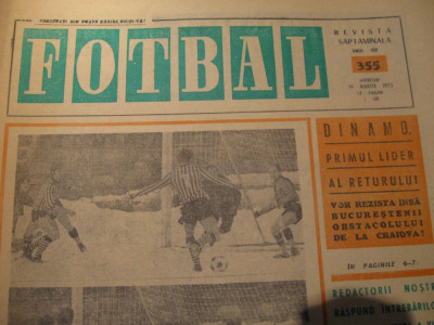 Revista FOTBAL (nr.355, 14 martie 1973), Leeds=Rapid 5-0, cronica si foto foto