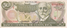 COSTA RICA 50 colones 29 iulie 1992 AUNC!!! foto