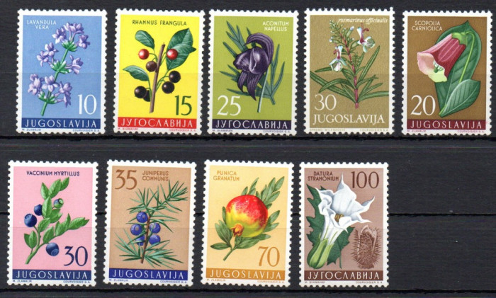 JUGOSLAVIA 1959, Flora, serie neuzata, MNH