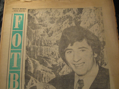 Revista FOTBAL (nr.345, 4 ianuarie 1973), interviu si urarea lui Cornel Dinu foto