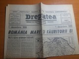 Ziarul dreptatea 1 decembrie 1990-72 de ani de la mara unire