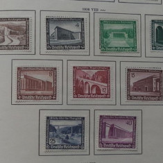 GERMANIA (REICH) 1936 – ARHITECTURA MODERNA, serie nestampilata FARA GUMA, B29