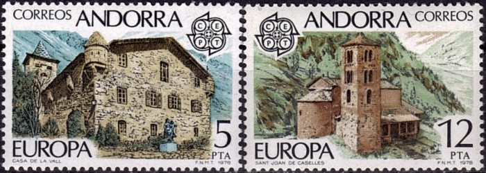 Europa-cept 1978 - Andorra spaniola cat.nr.108-9 neuzat,perfecta stare(z)