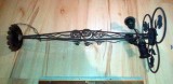 LAMPA / LUSTRA/ VINTAGE ANII 70 - CONFECTIONATA DIN FIER FORJAT , 3 FASUNGURI