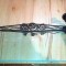 LAMPA / LUSTRA/ VINTAGE ANII 70 - CONFECTIONATA DIN FIER FORJAT , 3 FASUNGURI