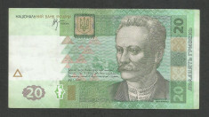 UCRAINA 20 HRIVNE HRYVEN 2005 [3] P-120b , Semn VLADIMIR STELMAKH , VF+ foto