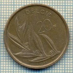 8649 MONEDA- BELGIA(BELGIE) - 20 FRANCS(20 FRANK) -anul 1981 -starea ce se vede