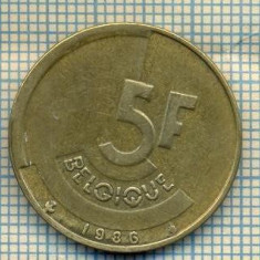 8642 MONEDA- BELGIA(BELGIQUE) - 5 FRANCS(5 FRANK) -anul 1986 -starea ce se vede