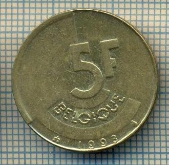 8640 MONEDA- BELGIA(BELGIQUE) - 5 FRANCS(5 FRANK) -anul 1993 -starea ce se vede foto