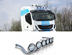 Bullbar/Bara Proiectoare Inox Cabina partea superioara Iveco Stralis 2005-2015 foto