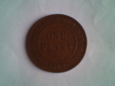 Moneda Australia 1919 - 1 penny - stare f, buna foto