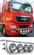 Bullbar/Bara Proiectoare Inox Grila Partea Inferioara Man TGX Euro 5 2007-2012 foto