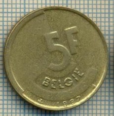 8637 MONEDA- BELGIA(BELGIE) - 5 FRANCS(5 FRANK) -anul 1987 -starea ce se vede