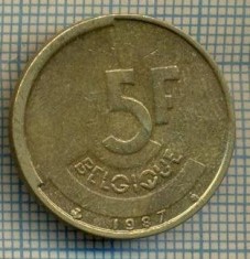 8645 MONEDA- BELGIA(BELGIQUE) - 5 FRANCS(5 FRANK) -anul 1987 -starea ce se vede