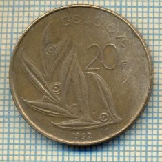 8653 MONEDA- BELGIA(BELGIQUE) - 20 FRANCS(20 FRANK)-anul 1992 -starea ce se vede