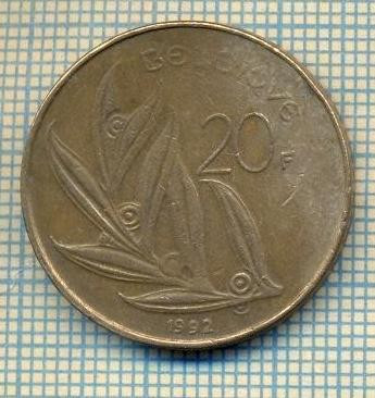 8653 MONEDA- BELGIA(BELGIQUE) - 20 FRANCS(20 FRANK)-anul 1992 -starea ce se vede foto