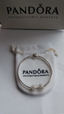 Bratara PANDORA Heart fixa + 2 charm swarovski cadou foto