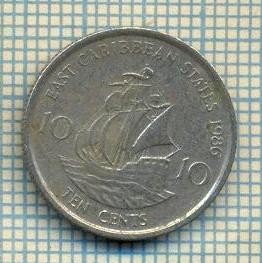 8656 MONEDA- EAST CARIBEAN STATES - 10 CENTS -anul 1986 -starea ce se vede foto