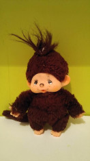 Jucarie plus maimutica Monchhichi (kiki, moncici) maro clasic, 13 cm, colectie foto