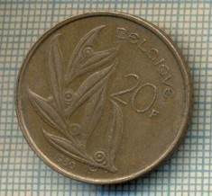 8652 MONEDA- BELGIA(BELGIQUE) - 20 FRANCS(20 FRANK)-anul 1980 -starea ce se vede