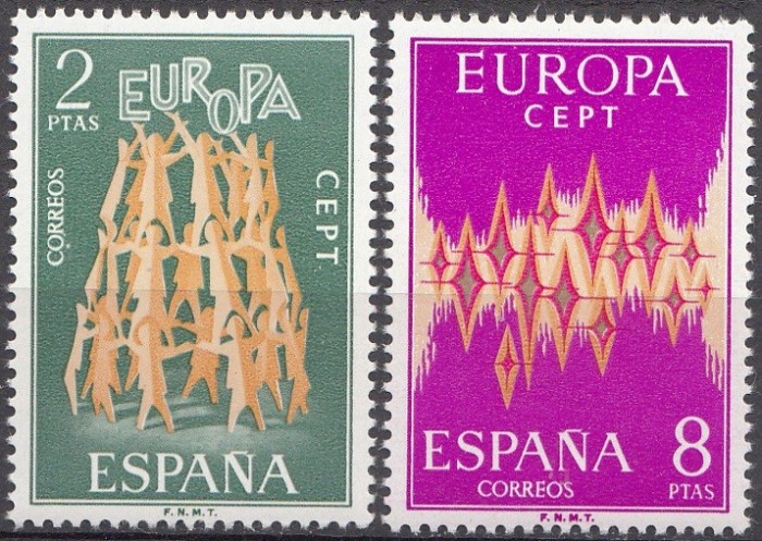 Europa-cept 1972 - Spania cat.nr.1744-5 neuzat,perfecta stare(z)