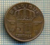 8715 MONEDA- BELGIA(BELGIQUE)-50 CENTIMES -anul 1992-starea ce se vede