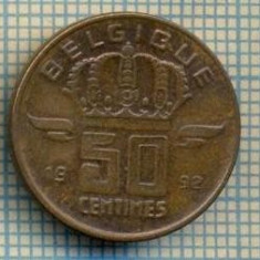 8715 MONEDA- BELGIA(BELGIQUE)-50 CENTIMES -anul 1992-starea ce se vede