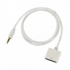 Cablu aux jack 3,5 mm la 30 pini iphone, Adaptor Dock audio - iPhone 4 4S iPod foto