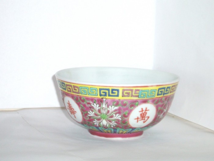 Bol (won) portelan chinezesc decorat manual wu kai - marcat Jiangxi, Jingdezhen