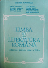Limba si literatura romana. Manual pentru clasa a IX-a (1994) foto