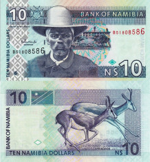 NAMIBIA 10 dollars ND 2001 UNC!!! foto