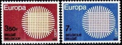 Europa-cept 1970 - Belgia 2v.cat.nr.1530-1 neuzat,perfecta stare(z) foto