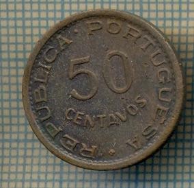 8709 MONEDA- ANGOLA COLONIE - 50 CENTAVOS -anul 1961 foto