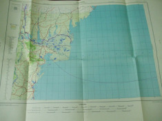 Constanta Dobrogea Marea Neagra harta color navigatie aeriana 1969 foto