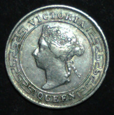 Ceylon 10 cents 1897 aUNC Argint foto