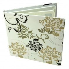 Carcasa 4 CD DVD model white&amp;amp;black, design floral foto