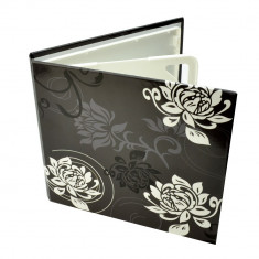 Carcasa 4 CD DVD model Black &amp;amp; White, design floral foto