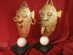 Statuete sculptura bronz, marmura, stil brutalist modernist etnic, tribal