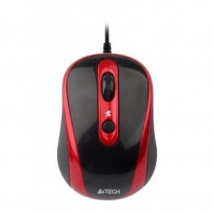 Mouse A4Tech N-250X , V-Track , 1600 DPI , Negru/Rosu foto