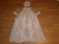 rochie botez pentru copii de 1-3-6 luni marime S foto