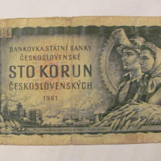 CY - 100 korun coroane 1993 (1961) Slovacia / cu timbru