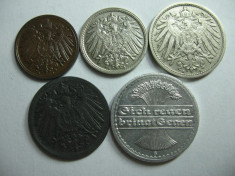 Germania (2) - 1, 5, 10, 50 Pfennig 1901-1921 foto