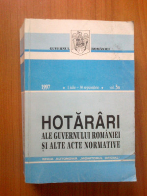 g3 Hotarari Ale Guvernului Romaniei Si Alte Acte Normative-1997 - foto