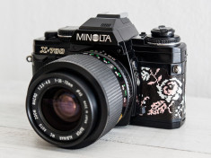 Minolta X700 + Obiectiv la alegere, aparat foto vechi functional, film, colectie foto