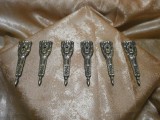 Cumpara ieftin Set sase piese decorative bronz masiv Baroc Empire sec 18, antique