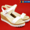Sandale dama din piele naturala cu platforma 7 cm - cod ROV54S